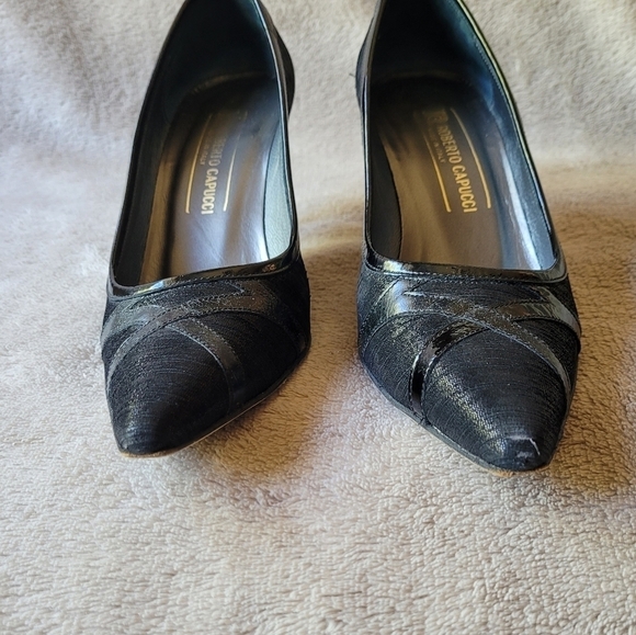 Roberto Capucci black heels size 7.5​ - Picture 3 of 11
